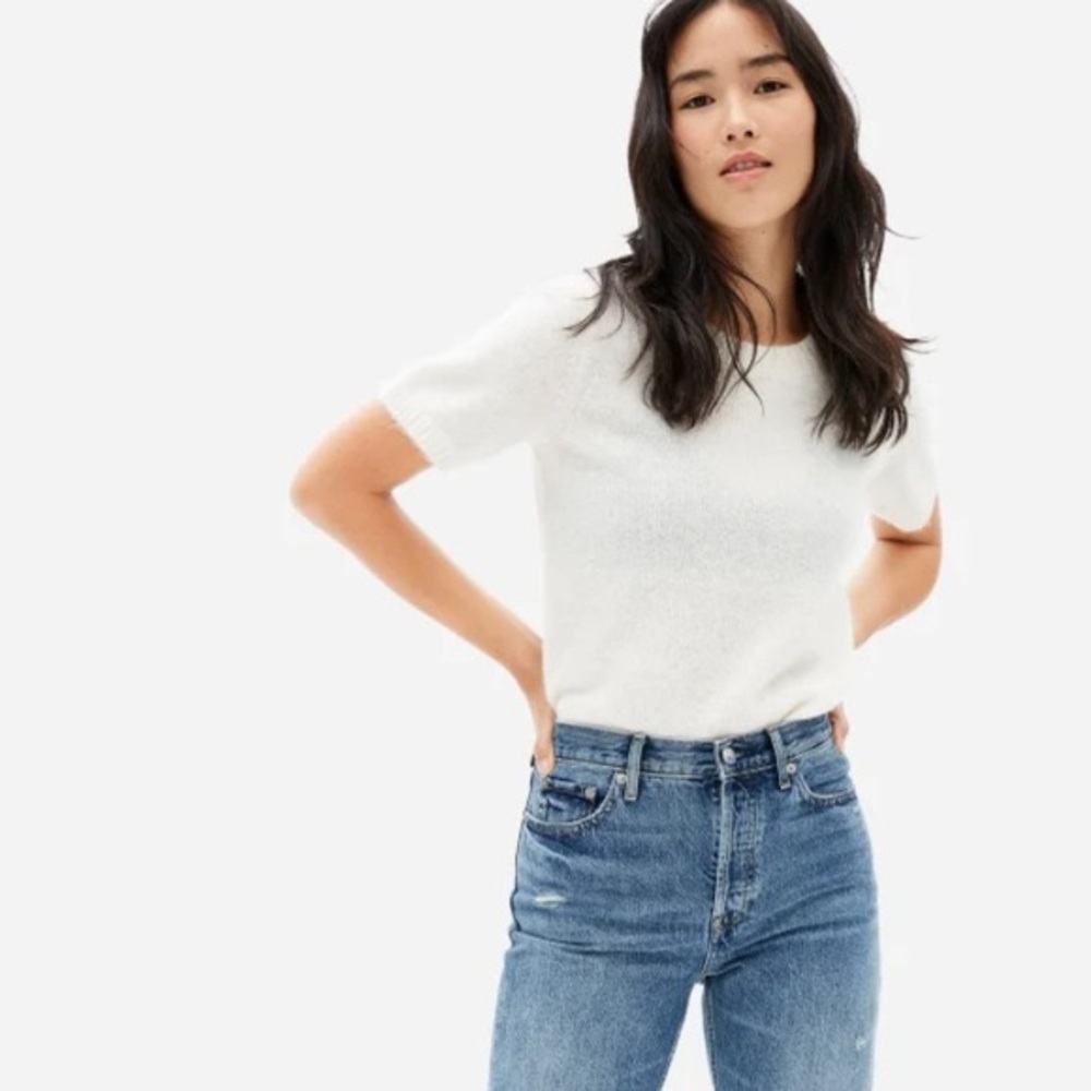 Everlane Alpaca Short sleeve sweater t shirt